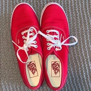 Vans sneakers (red) WORN ONCE